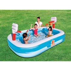 Piscina Inflável 636 l Retangular Bestway Quadra de Basquete 54122