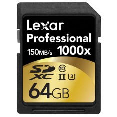 Cartão de Memória SDXC Lexar Professional 64 GB LSD64GCRBNA1000