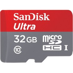 Cartão de Memória Micro SDHC com Adaptador SanDisk Ultra 32 GB SDSQUNC-032G