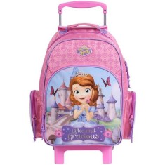 Mochila com Rodinhas Escolar DMW Sofia The First Pink 48829 G