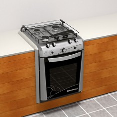 Fogão de Embutir Continental Innovazione Evidenza 4 Bocas Acendimento Automático Acabamento Inox FGCT004EEVDA0IN