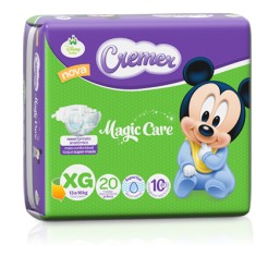 Fralda Cremer Disney Baby Tamanho XG Prático 20 Unidades Peso Indicado 13 - 16Kg