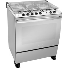 Fogão de Piso Atlas 5 Bocas Acendimento Automático Acabamento Inox Grill U.TOP 5