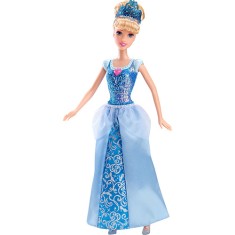 Boneca Princesas Disney Brilho Mágico Cinderela Mattel