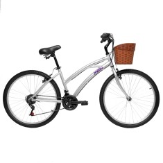 Bicicleta Mood 21 Marchas Aro 26 Freio V-Brake 100 Confort Feminina