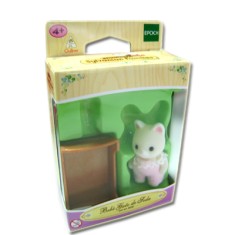 Boneca Sylvanian Families Bebê Gato com Berço Gulliver