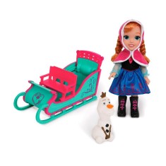 Boneca Frozen Anna Aventura na Neve com Trenó Sunny
