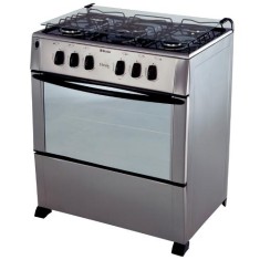 Fogão de Piso Braslar 5 Bocas Acendimento Automático Acabamento Inox Fênix