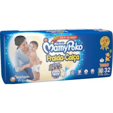 Fralda de Vestir MamyPoko Fralda-Calça Tamanho XG Mega 32 Unidades Peso Indicado 12 - 17kg