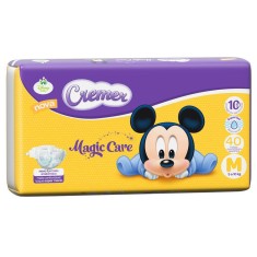 Fralda Cremer Disney Baby Tamanho M 40 Unidades Peso Indicado 5 - 10kg