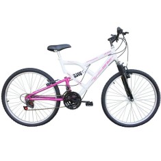 Bicicleta Mountain Bike Mormaii 18 Marchas Aro 26 Suspensão Full Suspension Freio V-Brake FA 240