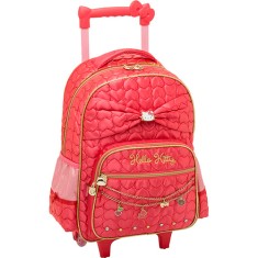 Mochila com Rodinhas Escolar PCF Global Hello Kitty Sparkling 924Q01C