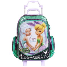 Mochila com Rodinhas Escolar Dermiwil Disney Fadas Tinker Bell G 60184