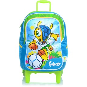 Mochila com Rodinhas Escolar Sestini Fuleco 18 Litros Copa do Mundo 14Y G 63068