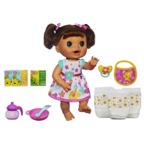 Boneca Baby Alive Comer e Brincar Morena Hasbro