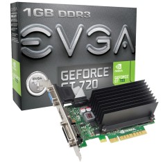 Placa de Video NVIDIA GeForce GT 720 1 GB DDR3 64 Bits EVGA 01G-P3-2722-KR