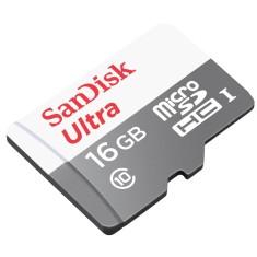 Cartão de Memória Micro SDHC com Adaptador SanDisk Ultra 16 GB SDSQUNB-016G