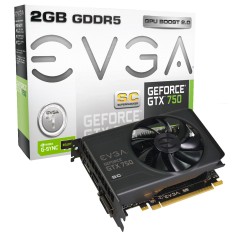 Placa de Video NVIDIA GeForce GTX 750 2 GB GDDR5 128 Bits EVGA 02G-P4-2754-KR