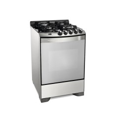 Fogão de Piso Brastemp Ative Top Glass 4 Bocas Acendimento Automático Acabamento Inox Grill BFS4VAR