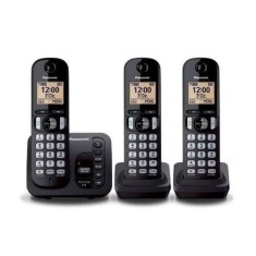 Telefone sem Fio Panasonic com 2 Ramais Secretaria Eletrônica KX-TGC223