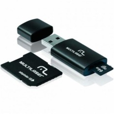 Cartão de Memória Micro SD com Adaptador Multilaser 64 GB Mc115