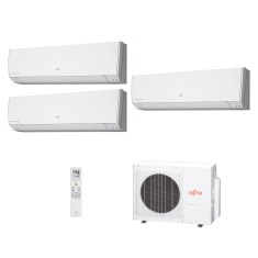 Ar Condicionado Multi Split Fujitsu 18000 BTUs Inverter Controle Remoto Quente/Frio AOBG18LAT3 / ASBG07LMCA / ASBG12LMCA