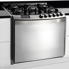 Fogão de Embutir Brastemp Ative Top Glass 5 Bocas Acendimento Superautomático Acabamento Inox Grill BYS5VAR