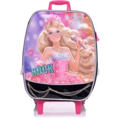 Mochila com Rodinhas Escolar Sestini Barbie Barbie Rock’n Royals 64340 G