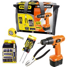 Kit Furadeira / Parafusadeira 3/8 Black&Decker - CD961