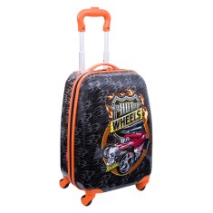 Mochila com Rodinhas Escolar Sestini Hot Wheels 16PC 360°