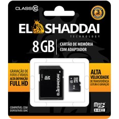 Cartão de Memória Micro SDHC com Adaptador El Shaddai 8 GB 61441