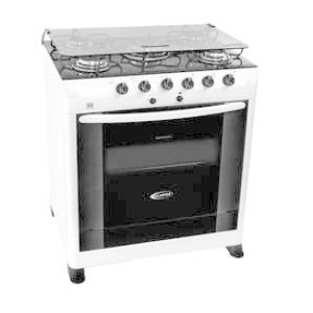 Fogão de Piso Clarice 5 Bocas Acendimento Automático Grill Rainha Maxx