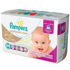 Fralda Pampers Nova Premium Care Tamanho M Pacotão 24 Unidades Peso Indicado 6 - 9kg