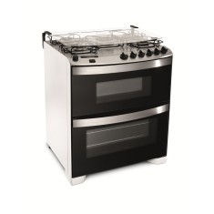Fogão de Piso Brastemp Ative Flat Top 5 Bocas Acendimento Automático com Forno Duplo BFD5QAB
