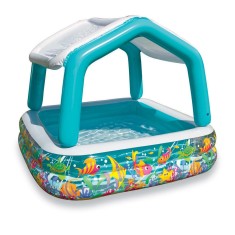 Piscina Inflável 280 l Quadrada Intex Lazer com Cobertura